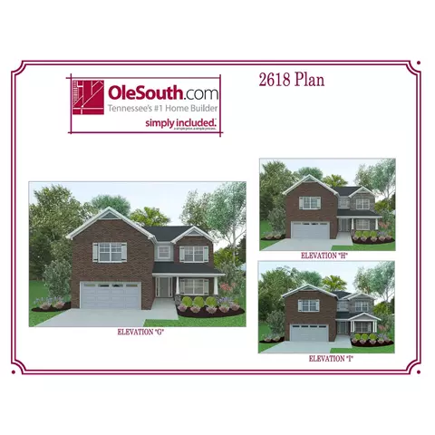 Plan 2618 Elevation GHI - 606 Spring Hill Dr, Smyrna, TN 37167