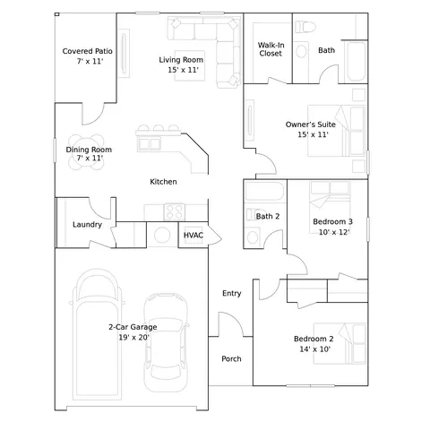 Floorplan - 4704 Copley Dr, Jonesboro, AR 72404 photo 1 of 7