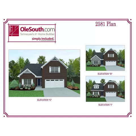 Plan 2581 Elevation GHI - 606 Spring Hill Dr, Smyrna, TN 37167