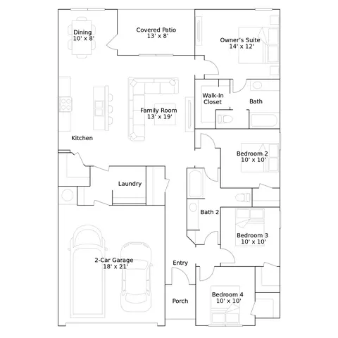 Floorplan - 108 Terrence Dr, Beebe, AR 72012 photo 1 of 1