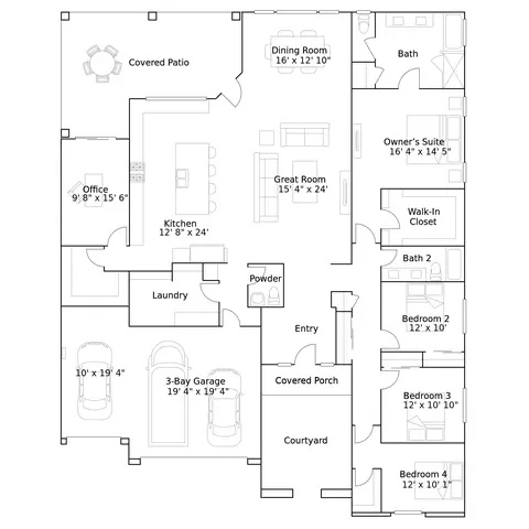 Floorplan - 1175 Summit Way W, Madera, CA 93636 photo 1 of 1