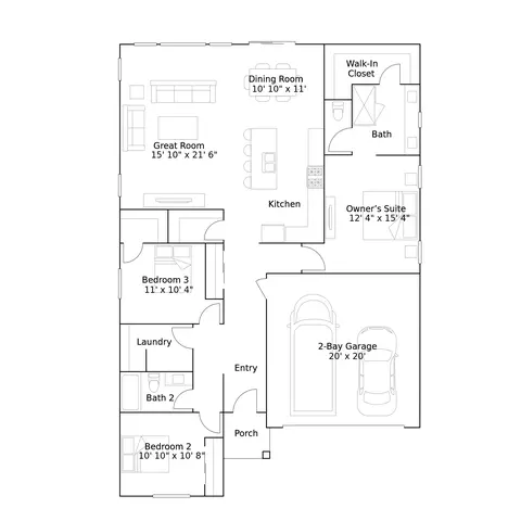 Floorplan - 3919 Sagebrush Rd, Madera, CA 93636 photo 1 of 1