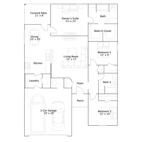 Floorplan - 441 Labelle Ln, Tuttle, OK 73089 photo 1 of 6