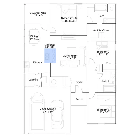 Floorplan - 441 Labelle Ln, Tuttle, OK 73089 photo 3 of 6