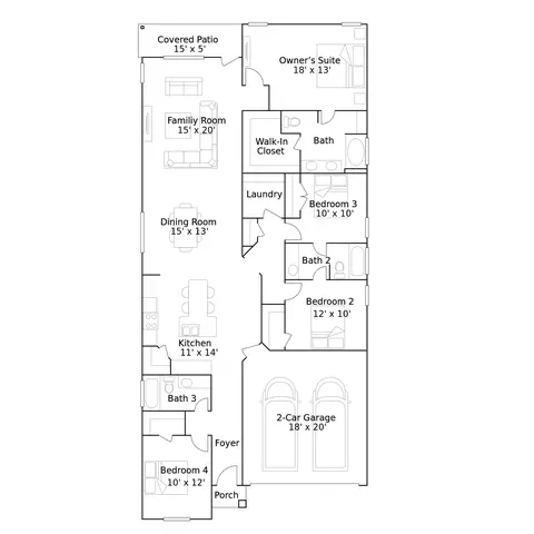 Floorplan - 418 Keefer, Kyle, TX 78640 photo 1 of 1