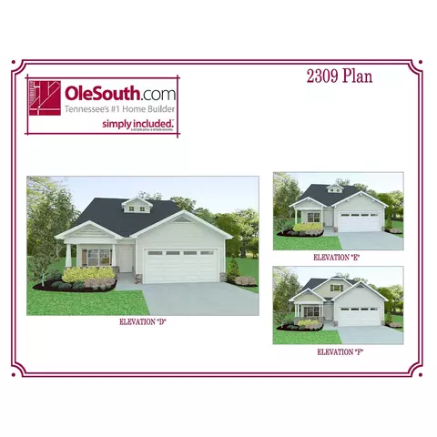 Plan 2309 Elevation DEF - Highway 231 South At Ruby Cate Way, Murfreesboro, TN 37128
