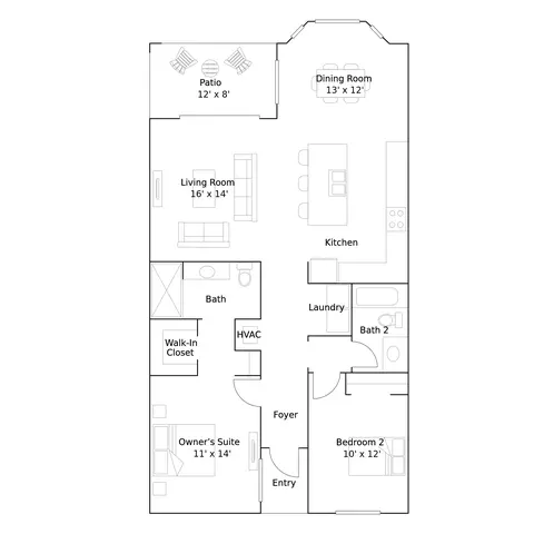 Floorplan - 17570 Opal Sand Dr #406, Venice, FL 34293 photo 1 of 1