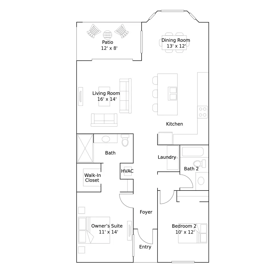 Floorplan - 17570 Opal Sand Dr #406, Venice, FL 34293 photo 1 of 1