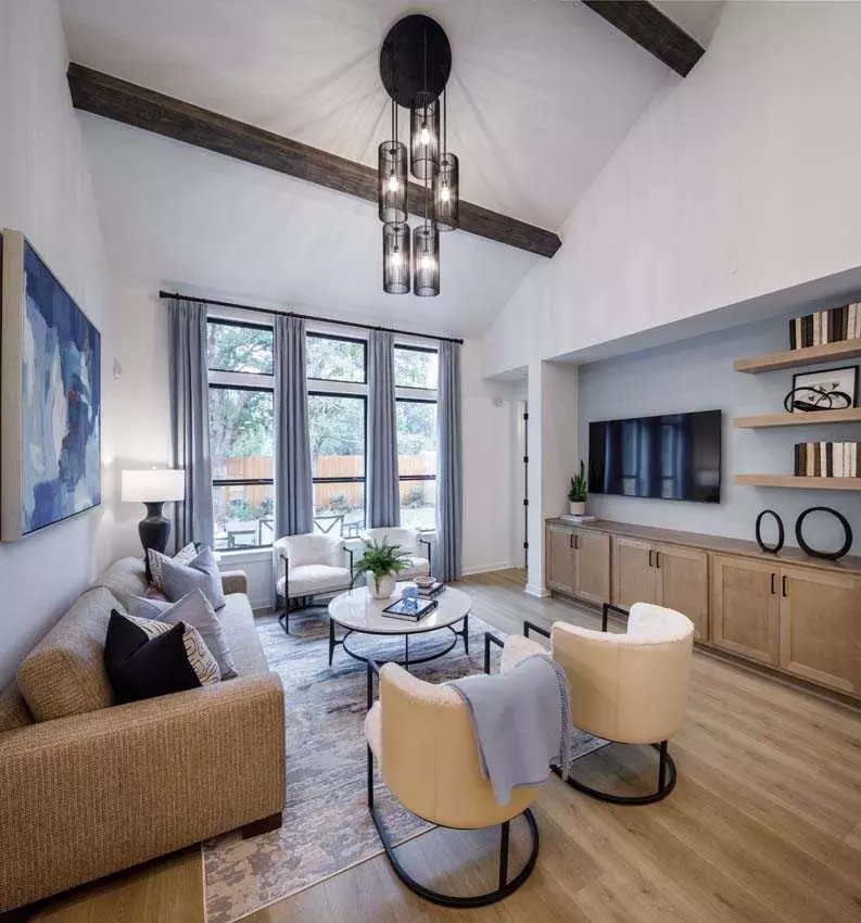 Living - Plan Bernini - 5611 Kyle Joseph Dr, Georgetown, TX 78628 photo 4 of 5