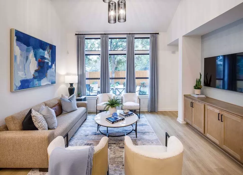 Living - Plan Bernini - 5611 Kyle Joseph Dr, Georgetown, TX 78628 photo 5 of 5