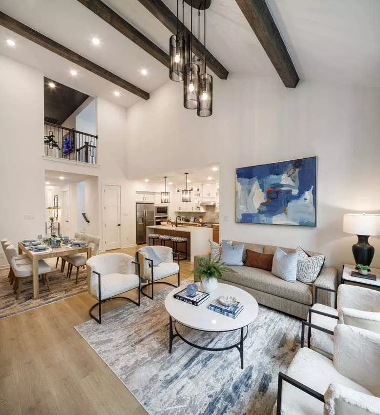 Living - Plan Bernini - 5611 Kyle Joseph Dr, Georgetown, TX 78628 photo 3 of 5