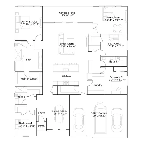 Floorplan - 1278 Heirloom Ave, Clovis, CA 93619 photo 1 of 1
