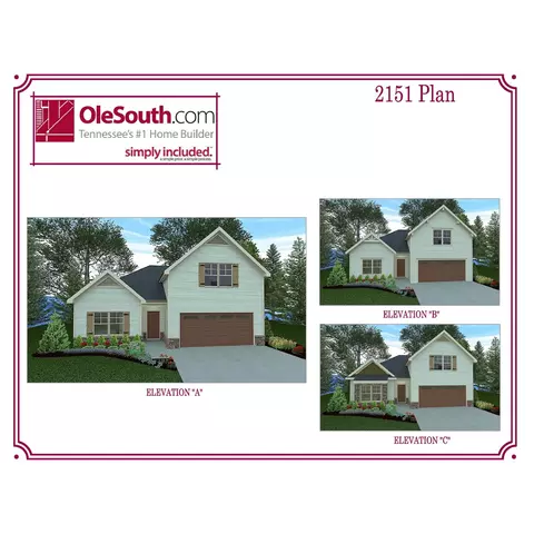 Plan 2151 Elevation ABC - Burton Farms Drive, Smyrna, TN 37167