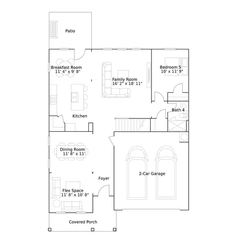Floorplan - 1012 Constellation Cir, Durham, NC 27703 photo 1 of 3
