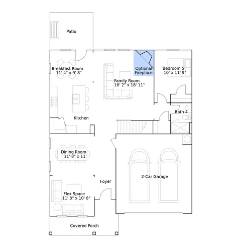 Floorplan - 1012 Constellation Cir, Durham, NC 27703 photo 2 of 3