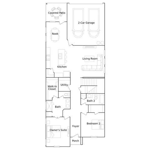 Floorplan - Plan McAllen - 9749 Little Tree Ln, Fort Worth, TX 76179 photo 1 of 2
