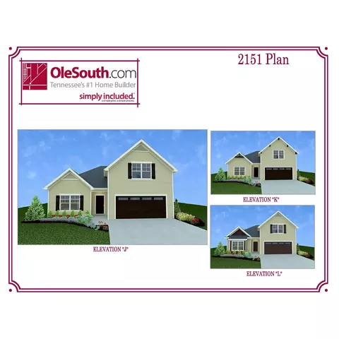 Plan 2151 Elevation JKL - Country Lane, Manchester, TN 37355