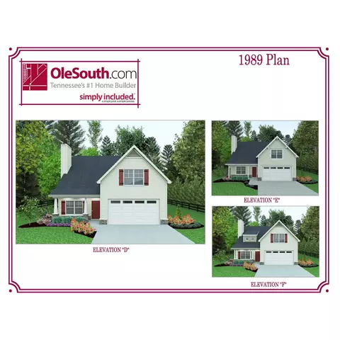 Plan 1989 Elevation DEF - Salem Highway Just West Of Veterans Parkway, Murfreesboro, TN 37128