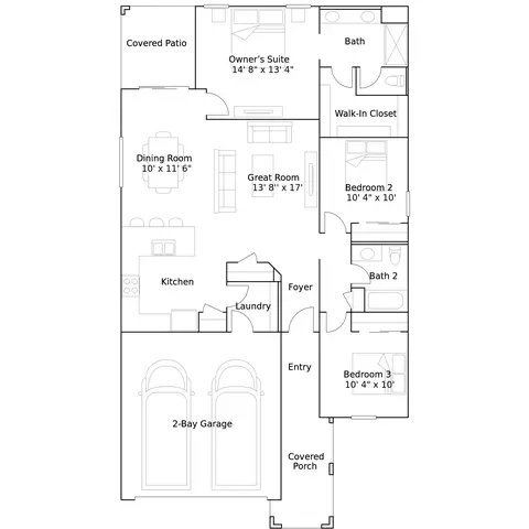Floorplan - 23402 W Mobile Ln, Buckeye, AZ 85326 photo 1 of 1