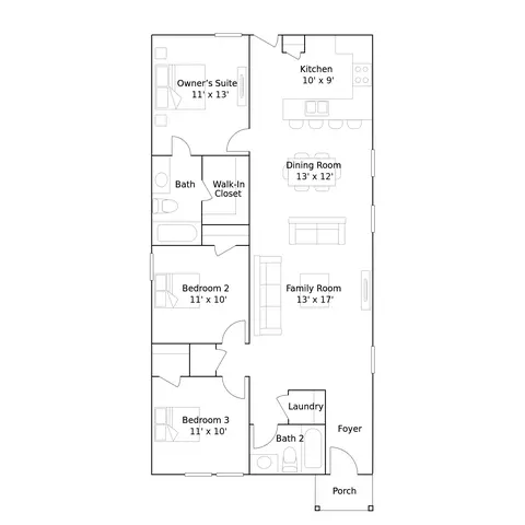 Floorplan - 293 Bugbee, Kyle, TX 78640 photo 1 of 1