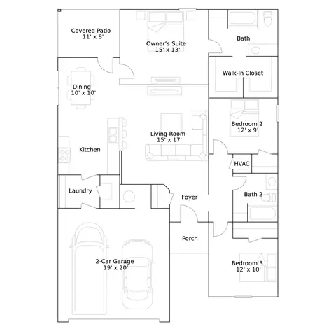 Floorplan - 165 Meadow Dr, Beebe, AR 72012 photo 1 of 1