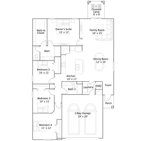 Floorplan - 8411 Blue Wave Ln, Parrish, FL 34219 photo 1 of 1