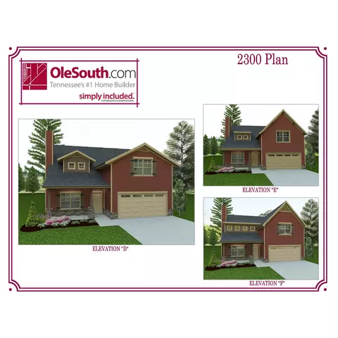 Plan 2300 Elevation DEF - 7424 Cumberland Dr, Fairview, TN 37062