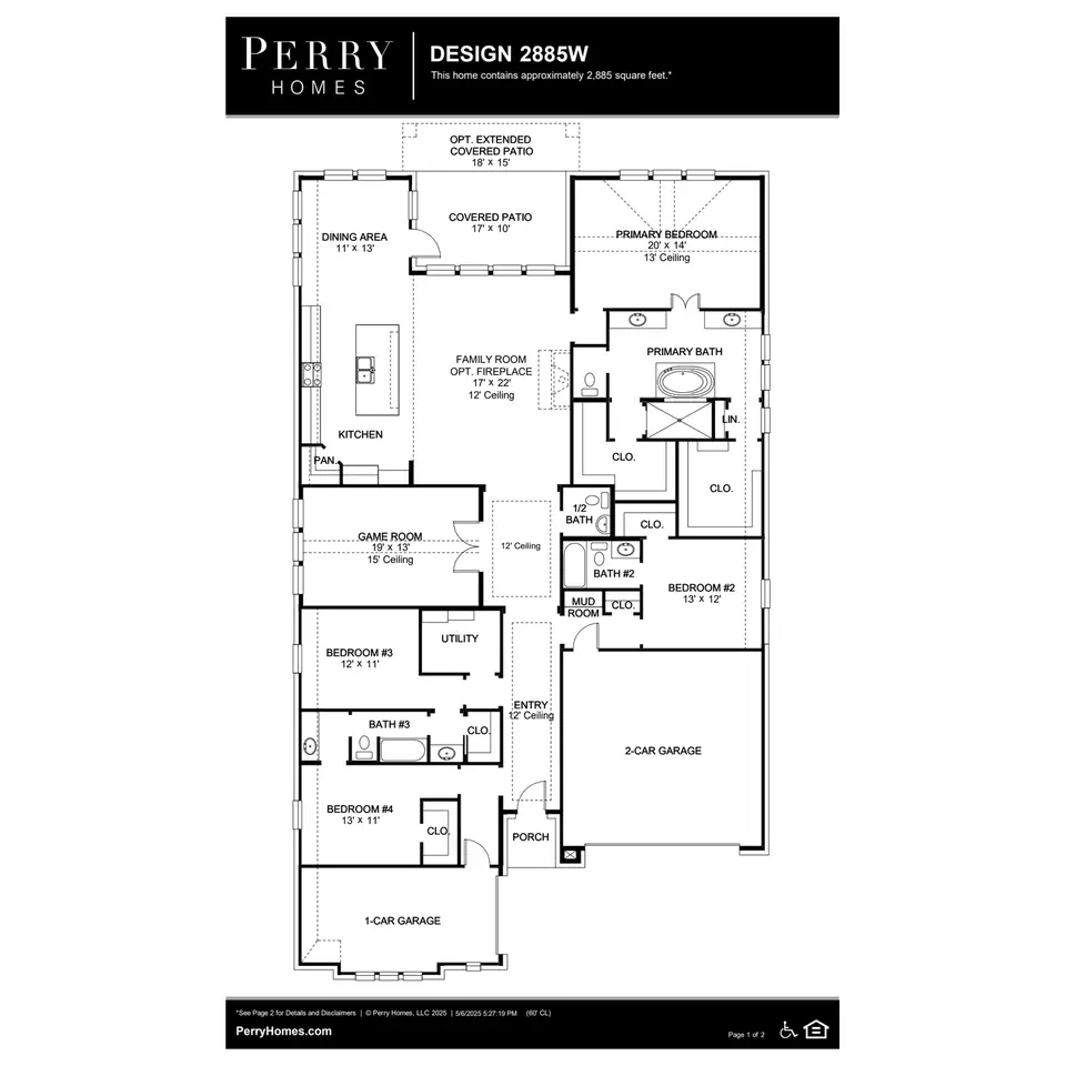 Floorplan - Plan 2885W - 26110 Happy Home St, Hockley, TX 77447 photo 1 of 1