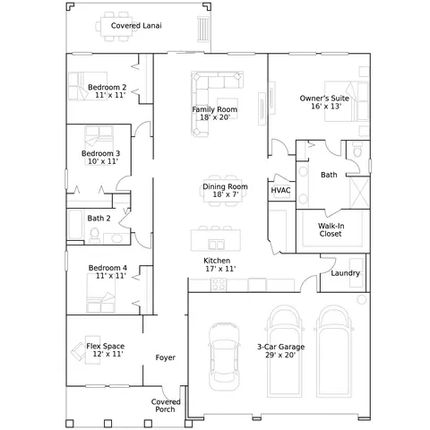 Floorplan - 11852 Blue Diamond Trl, Parrish, FL 34219 photo 1 of 1