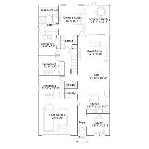 Floorplan - 689 Kingbird Dr, Saint Augustine, FL 32092 photo 1 of 1