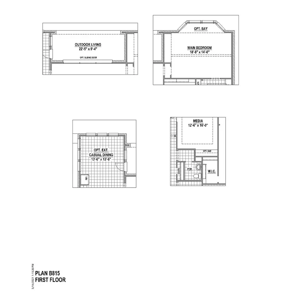 Floorplan - Plan 815 - 1317 Limestone Rdg, Mansfield, TX 76063 photo 2 of 3