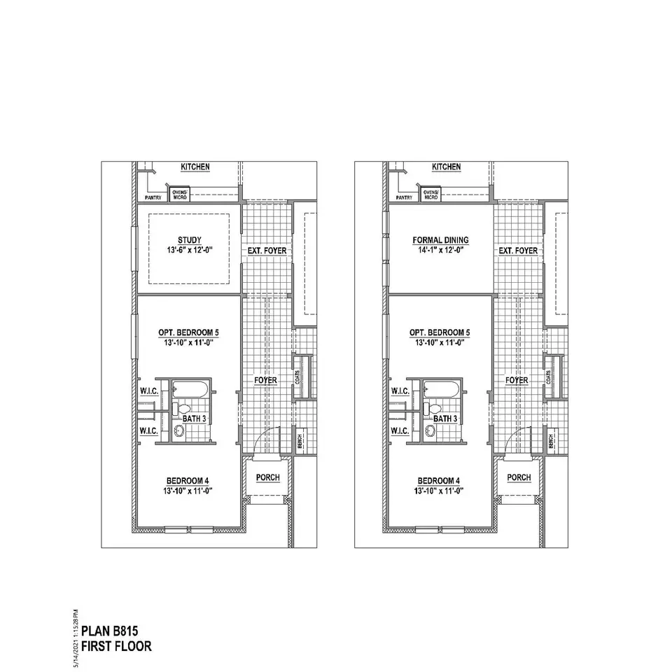 Floorplan - Plan 815 - 1317 Limestone Rdg, Mansfield, TX 76063 photo 3 of 3