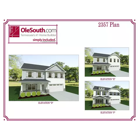 Plan 2357 Elevation DEF - Highway 231 South At Ruby Cate Way, Murfreesboro, TN 37128