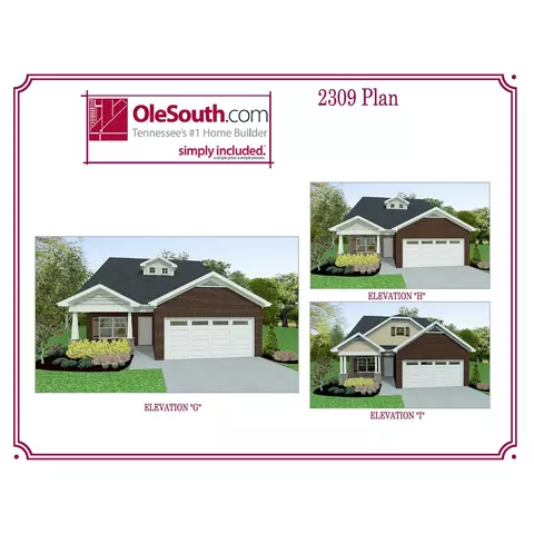 Plan 2309 Elevation GHI - Florence Road At Rooker Lane, Smyrna, TN 37167