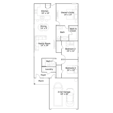Floorplan - 970 Soapstone Pass, Maxwell, TX 78656 photo 1 of 1