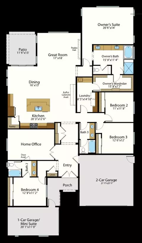 Floorplan - 2949 Teague Ave, Clovis, CA 93619 photo 1 of 2