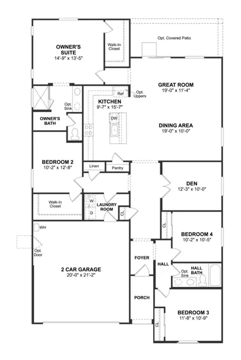 Floorplan - 1421 W Clara Ave, Fowler, CA 93625 photo 1 of 1