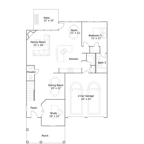 Floorplan - 49 Rabbit Run Ln, Pooler, GA 31322 photo 1 of 4