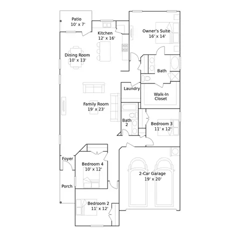 Floorplan - 1524 Boggy Creek Ranch Rd, Georgetown, TX 78628 photo 1 of 1