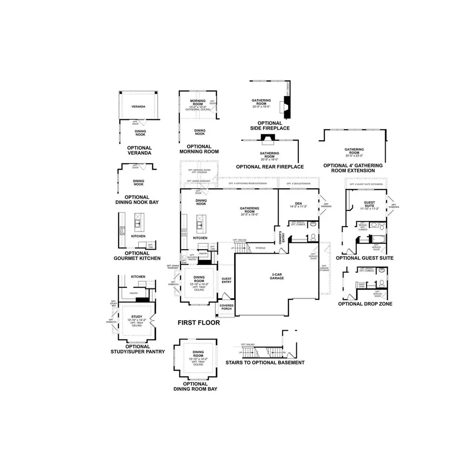 Floorplan - Plan Kensington Basement - 1032 Vineyard Way, Greenwood, IN 46143 photo 1 of 1