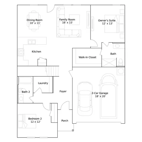 Floorplan - Plan Cobb - N. Avenue U And Edgewood Street, Lubbock, TX 79415 photo 1 of 2