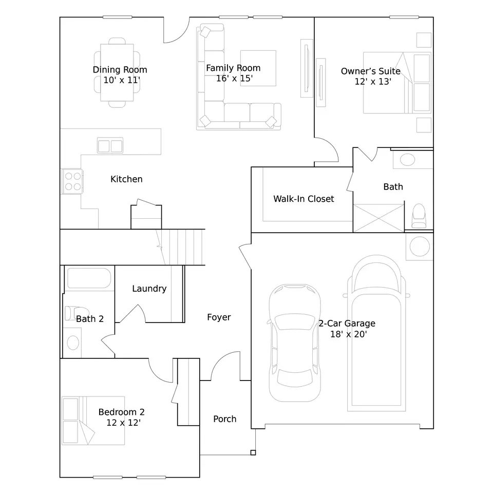Floorplan - Plan Cobb - N. Avenue U And Edgewood Street, Lubbock, TX 79415 photo 1 of 2