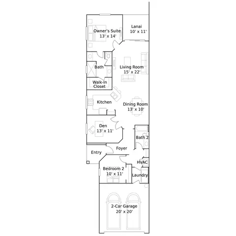 Floorplan - 19649 Hinkley Dr, Estero, FL 33928 photo 1 of 1