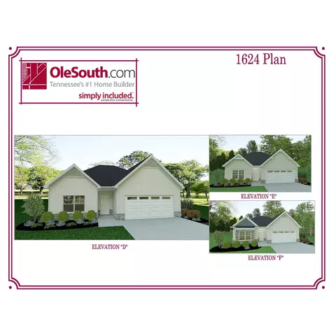 Plan 1624 Elevation DEF - Salem Highway Just West Of Veterans Parkway, Murfreesboro, TN 37128