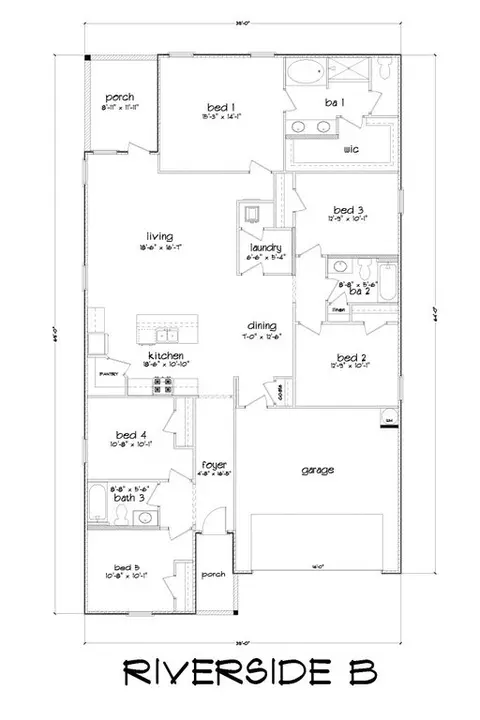 Floorplan - 725 Honeysuckle Loop, Canton, MS 39046 photo 1 of 1