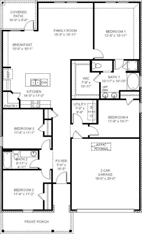 Floorplan - 206 High Ridge Rd, Duson, LA 70529 photo 1 of 2
