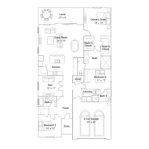 Floorplan - 20773 Cedar Mill Pl, Estero, FL 33928 photo 1 of 1