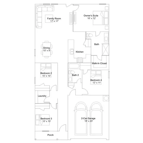 Floorplan - 2317 Silvercloud Dr, Lockhart, TX 78644 photo 1 of 1