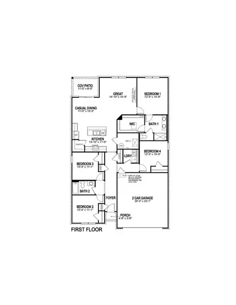 Floorplan - 2003 Derby Way, Memphis, IN 47143 photo 1 of 1