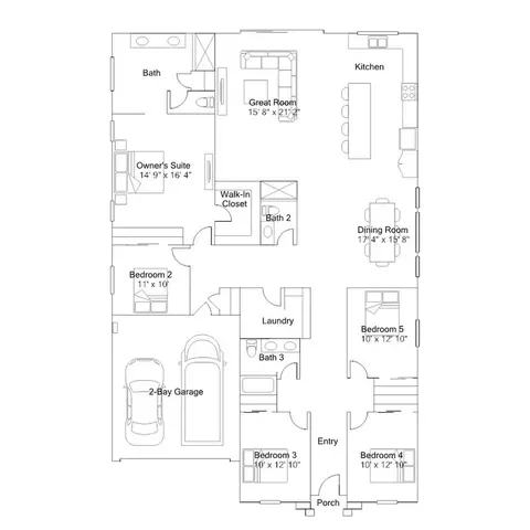 Floorplan - 3906 Wagon Way, Shafter, CA 93263 photo 1 of 1